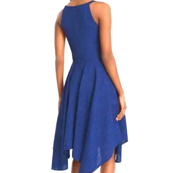 White House Black Market Blue Embroidered Handerchief - Picture 3 of 4